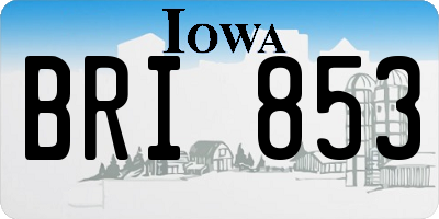 IA license plate BRI853