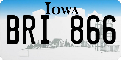 IA license plate BRI866