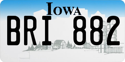 IA license plate BRI882