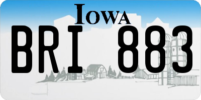 IA license plate BRI883