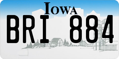 IA license plate BRI884