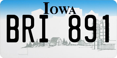 IA license plate BRI891