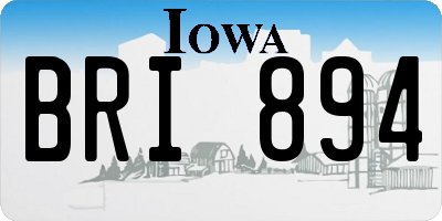 IA license plate BRI894
