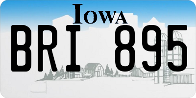 IA license plate BRI895