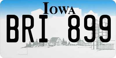 IA license plate BRI899
