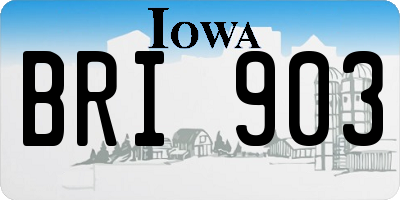 IA license plate BRI903