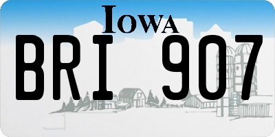 IA license plate BRI907
