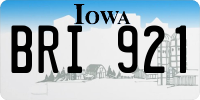 IA license plate BRI921