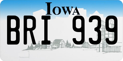 IA license plate BRI939