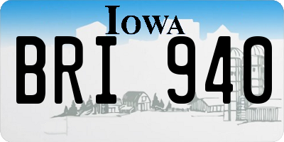 IA license plate BRI940