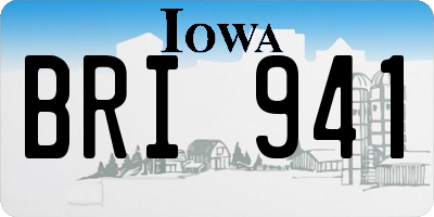 IA license plate BRI941