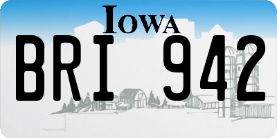IA license plate BRI942