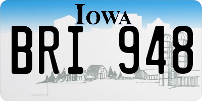 IA license plate BRI948