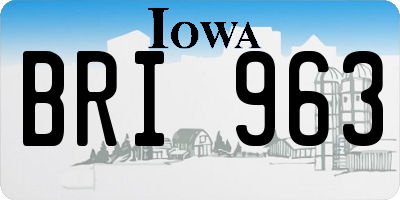 IA license plate BRI963