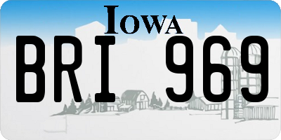 IA license plate BRI969