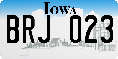 IA license plate BRJ023