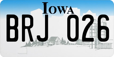IA license plate BRJ026