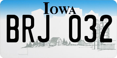 IA license plate BRJ032