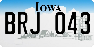 IA license plate BRJ043