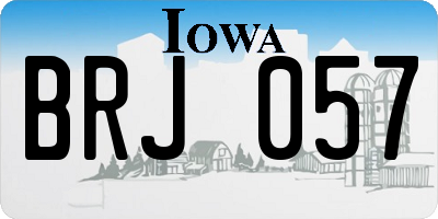 IA license plate BRJ057