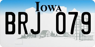 IA license plate BRJ079