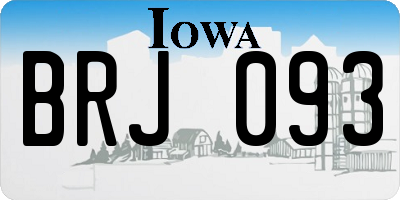 IA license plate BRJ093
