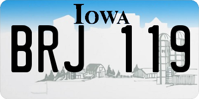 IA license plate BRJ119