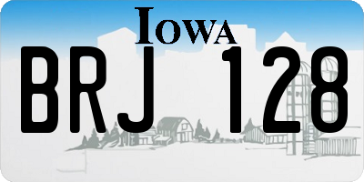 IA license plate BRJ128