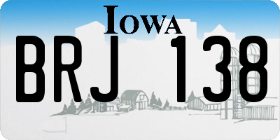 IA license plate BRJ138