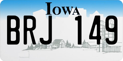 IA license plate BRJ149