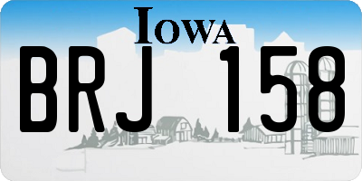 IA license plate BRJ158