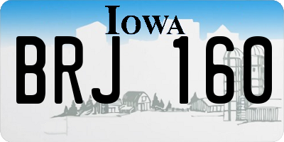 IA license plate BRJ160