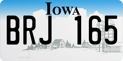 IA license plate BRJ165