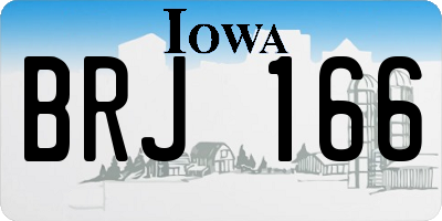 IA license plate BRJ166