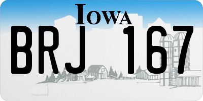 IA license plate BRJ167