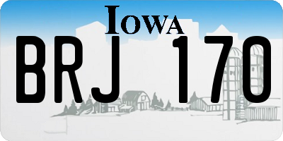 IA license plate BRJ170