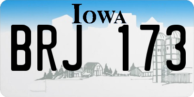 IA license plate BRJ173