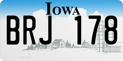 IA license plate BRJ178