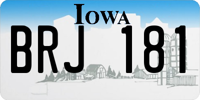 IA license plate BRJ181
