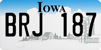IA license plate BRJ187