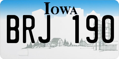 IA license plate BRJ190