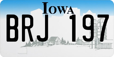 IA license plate BRJ197