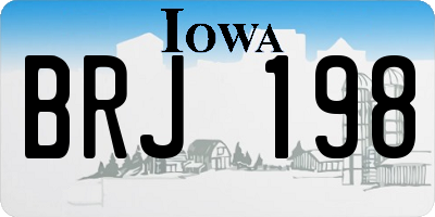 IA license plate BRJ198