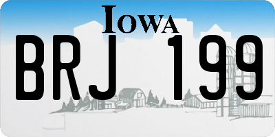IA license plate BRJ199