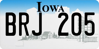 IA license plate BRJ205