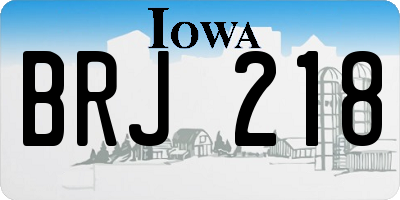 IA license plate BRJ218