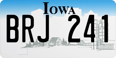 IA license plate BRJ241