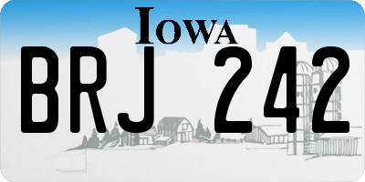 IA license plate BRJ242
