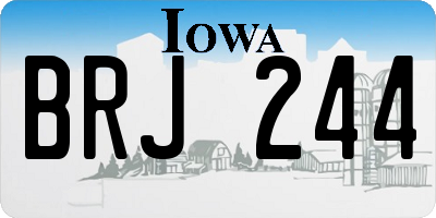 IA license plate BRJ244