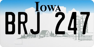 IA license plate BRJ247